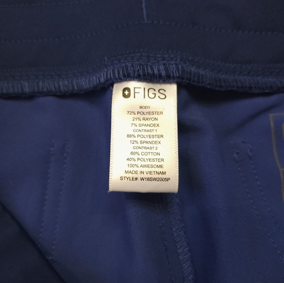 Figs Zamora Womens Scub Jogger Pants Size M / P Denim Blue PO 1660 - Picture 4 of 8